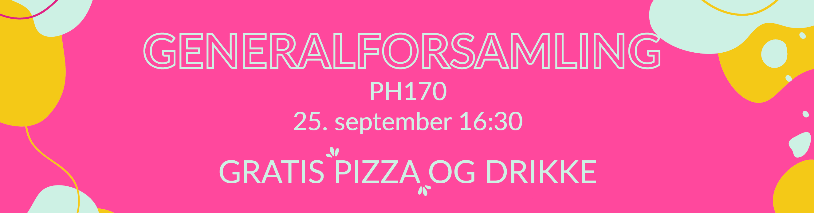 Plakat med genralforsamling info