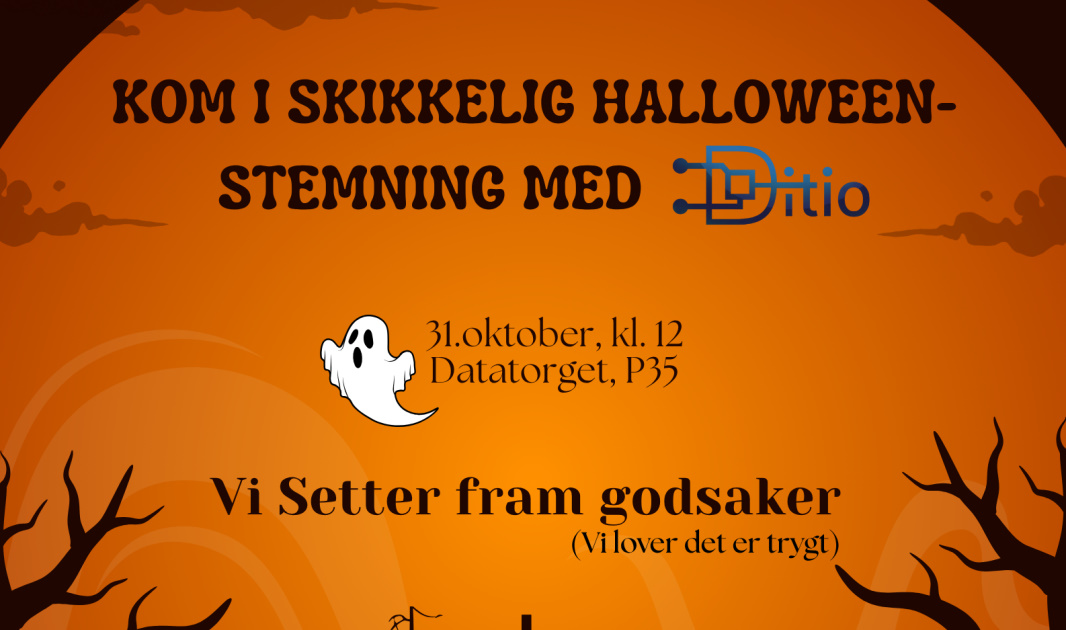Plakat med hallowen event info