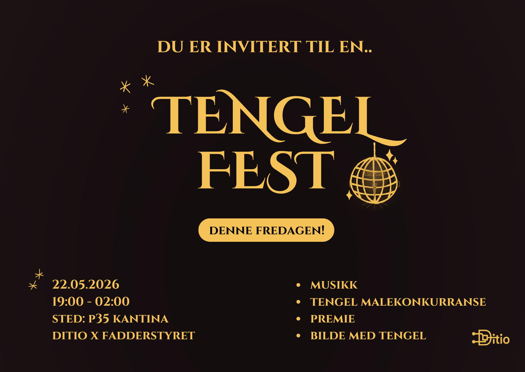 Plakat for tengel fest info