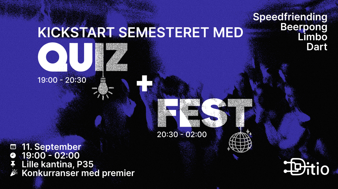 Plakat for quiz fest info